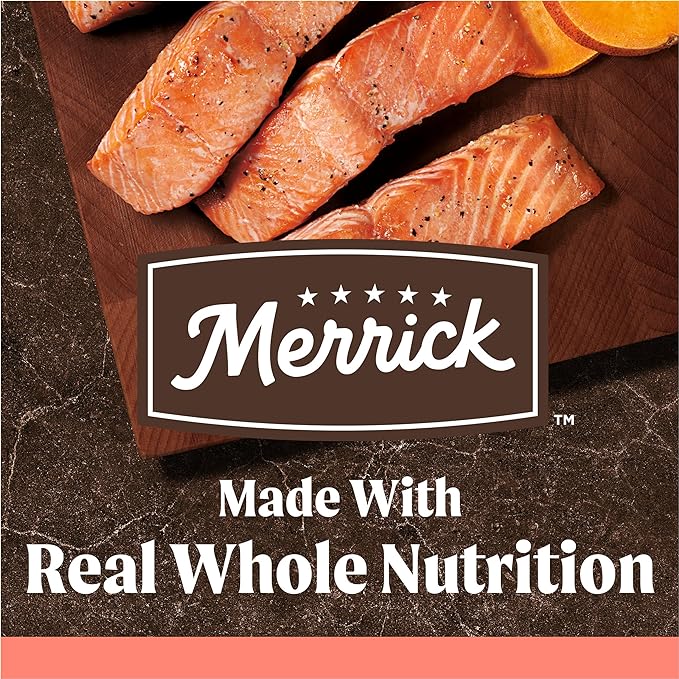 Merrick Premium Grain Free Dry Adult Dog Food, Wholesome And Natural Kibble With Real Salmon And Sweet Potato - 22.0 lb. Bag