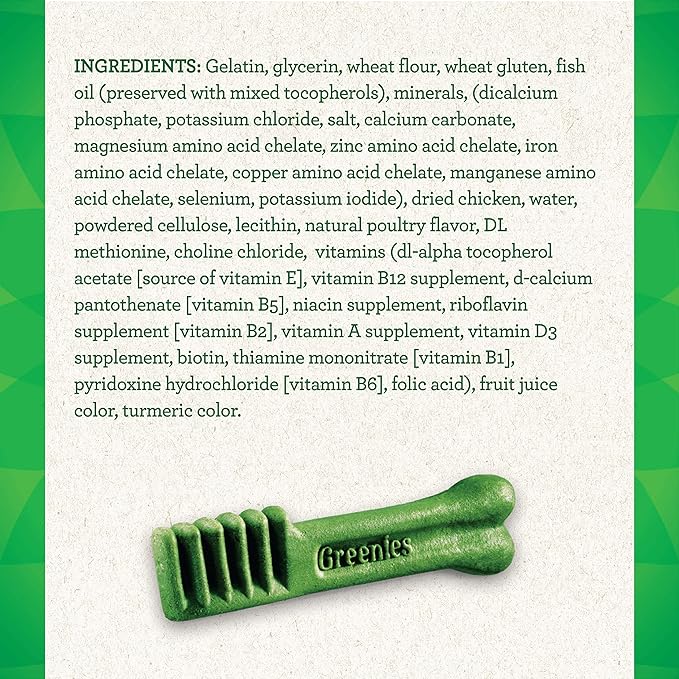 Greenies Puppy 6+ Months TEENIE Natural Dental Care Dog Treats, 12 oz. Pack (20 Treats)