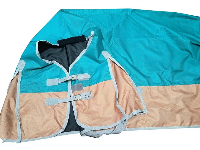 1200Denier Waterproof and Breathable Horse Sheet Tgw Riding Horse Blanket (74", Turquoise)