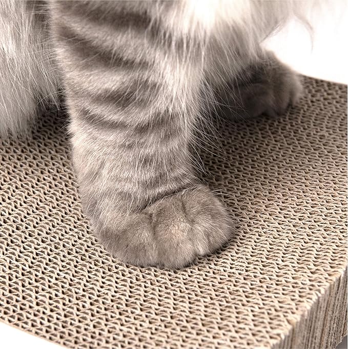 Cat Scratcher Cardboard Cat Scratch Pad with Premium Scratch Textures Design Durable Cat Scratching Pad Reversible