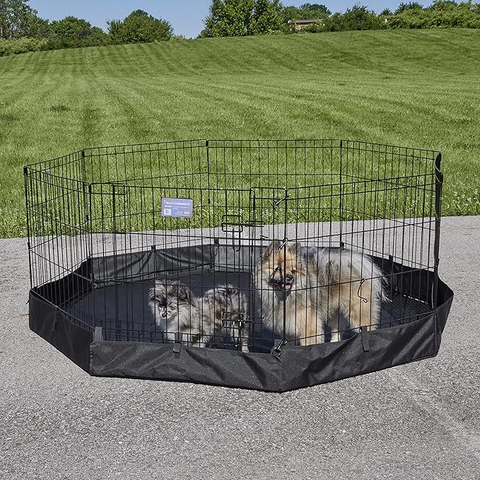 MidWest Homes For Pets Octagon Exercise Pen Fabric Mesh Bottom