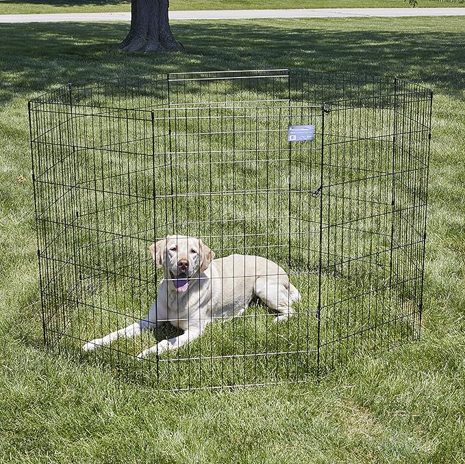 MidWest Homes for Pets Foldable Metal Dog Exercise Pen / Pet Playpen, 24'W x 42'H